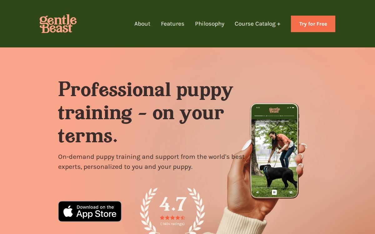 Gentle Beast Pet Training SaaS Platorm Founding Advisor website preview