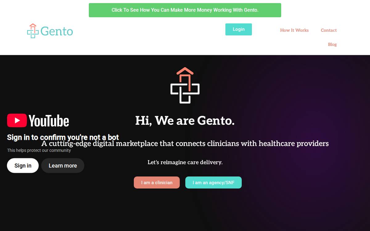 Gento website preview