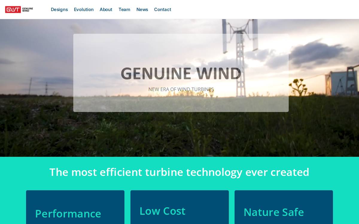 Genuinewind website preview