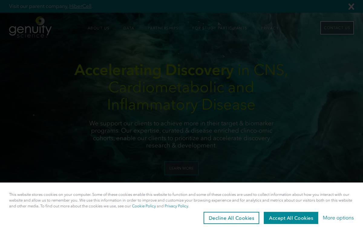 Genuity Science website preview