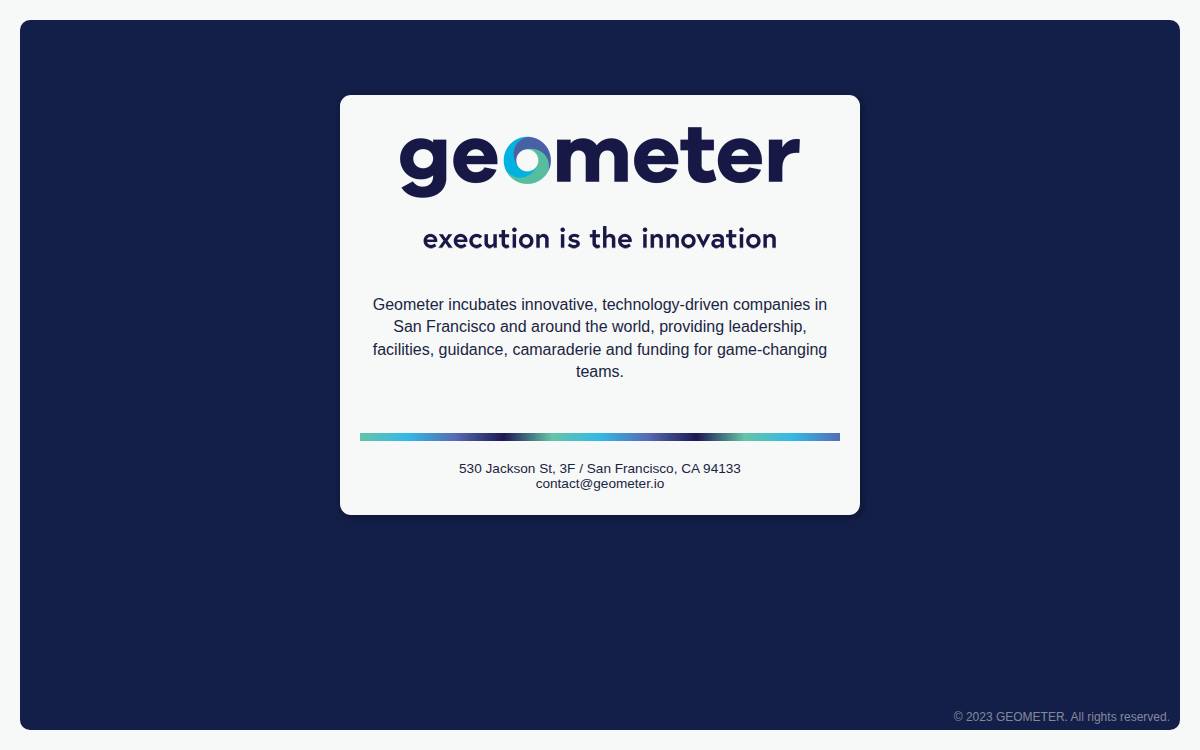 Geometer website preview