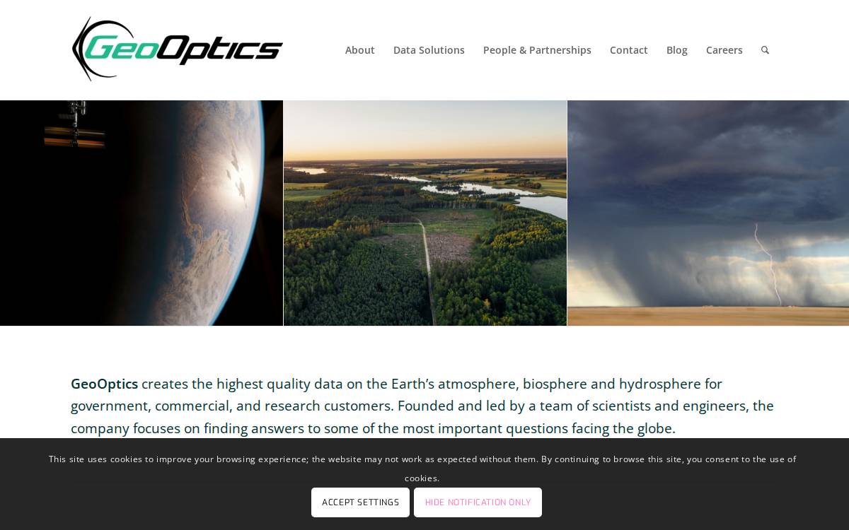 GeoOptics website preview