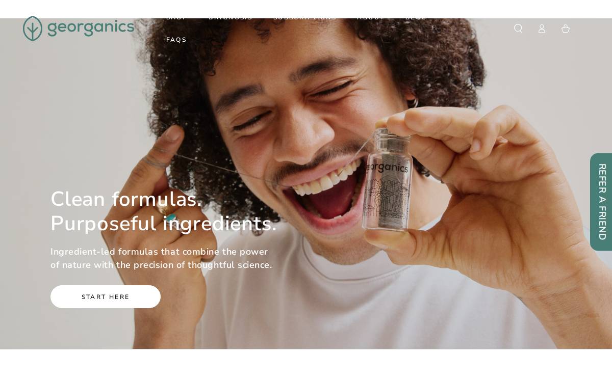 Georganics website preview