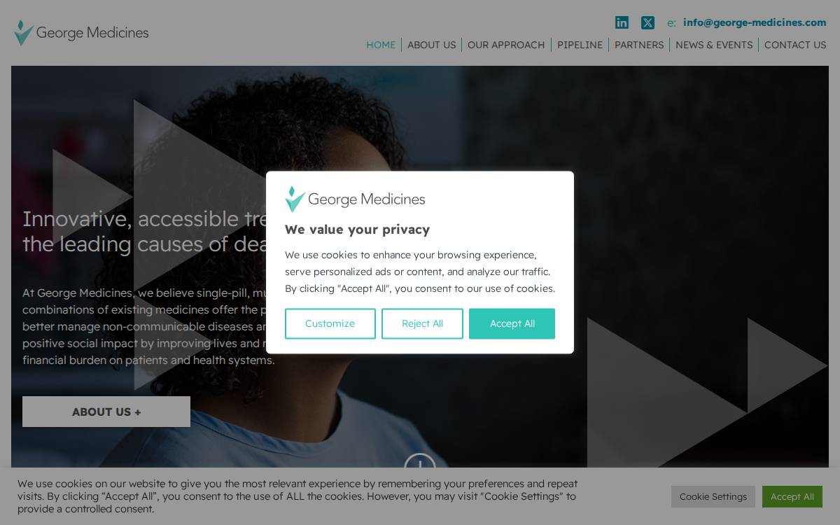 George Medicines website preview