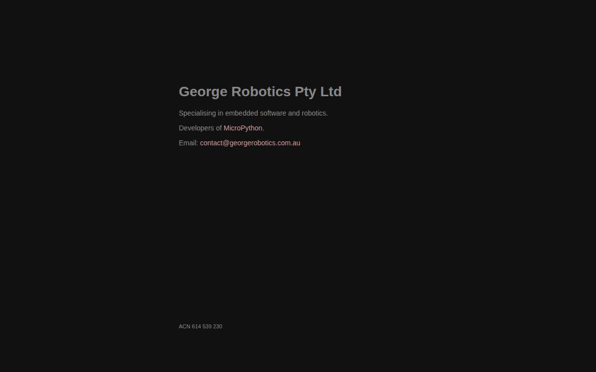 Georgerobotics website preview