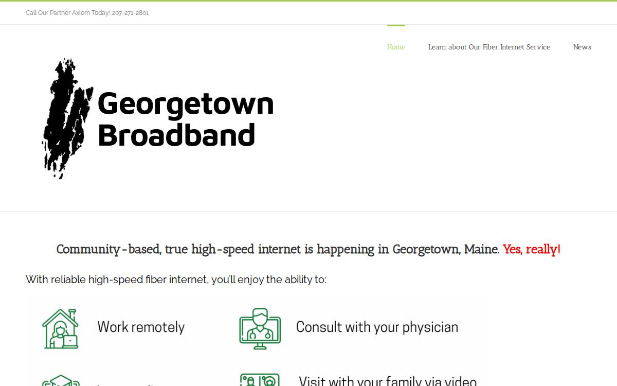 Georgetown Broadband website preview