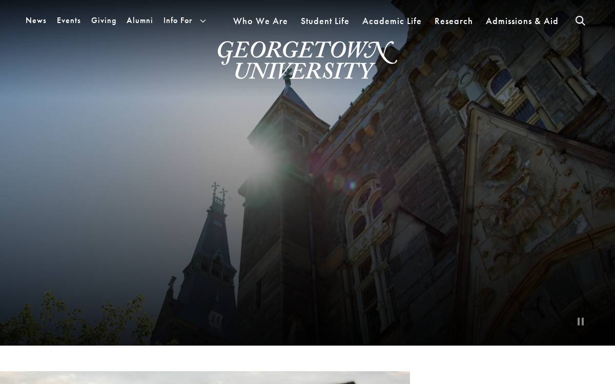 Georgetown website preview