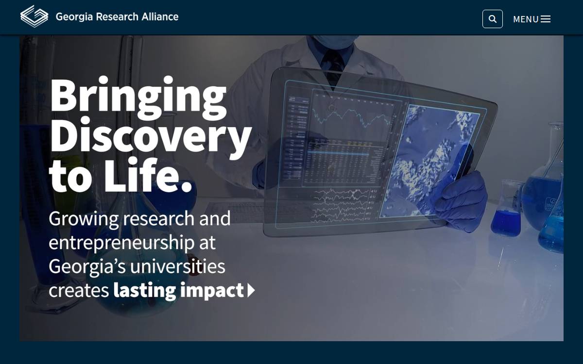 Georgia Research Alliance website preview