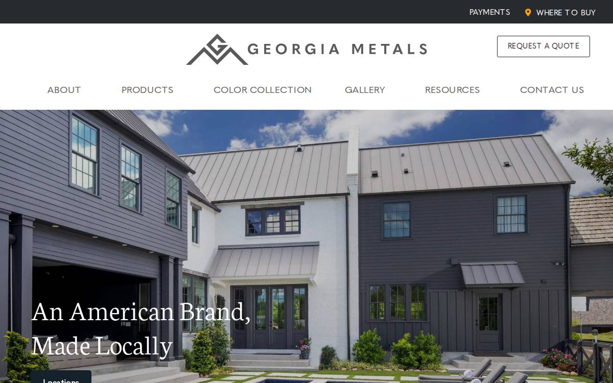 Georgia Metals website preview