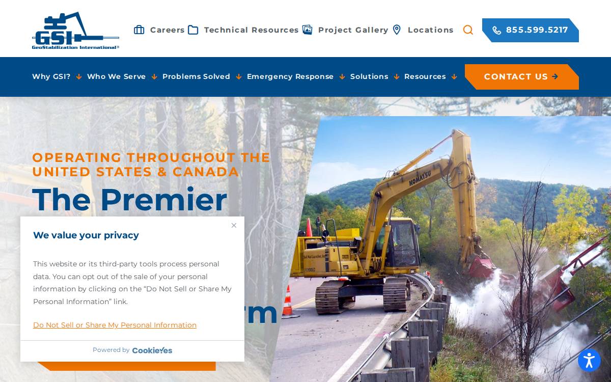 Geostabilization website preview