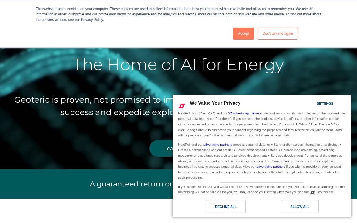 Geoteric website preview