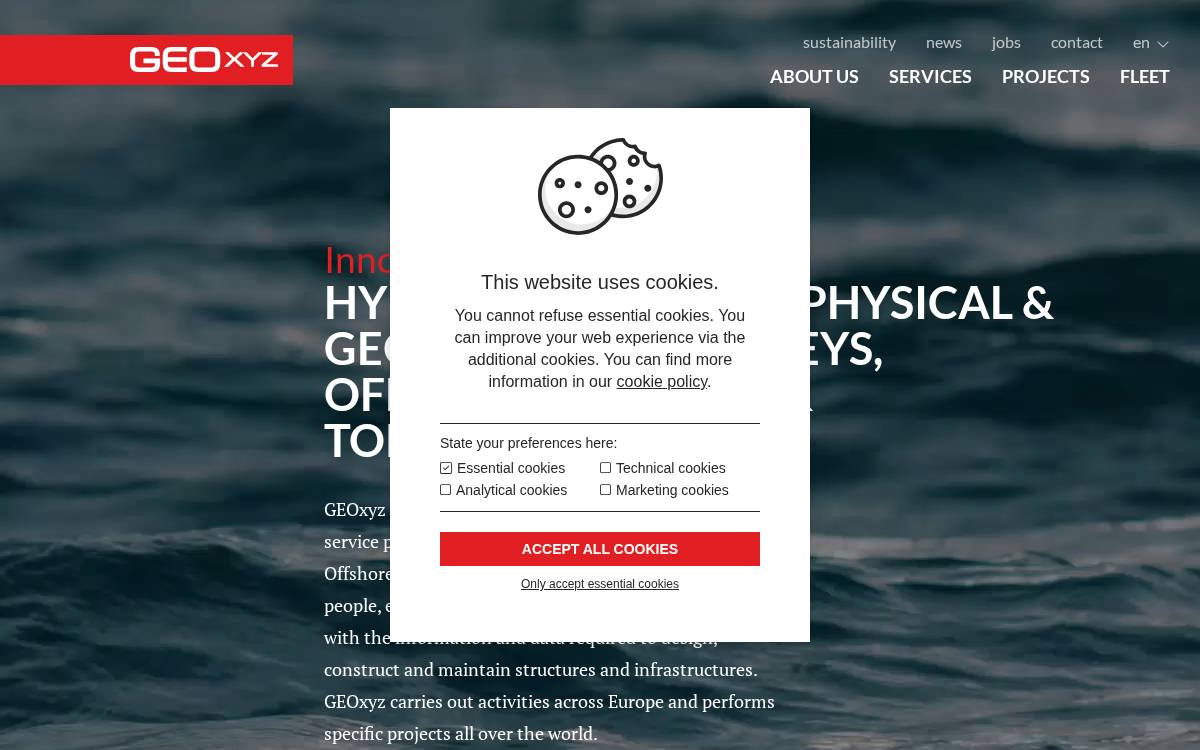 GEOxyz website preview