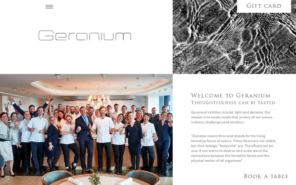 Geranium website preview