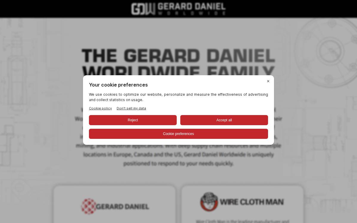 Gerard Daniel Worldwide website preview