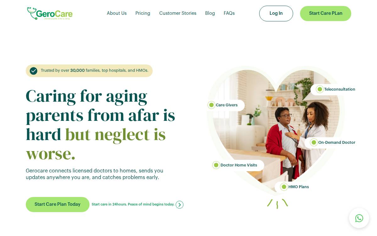 Gerocare website preview