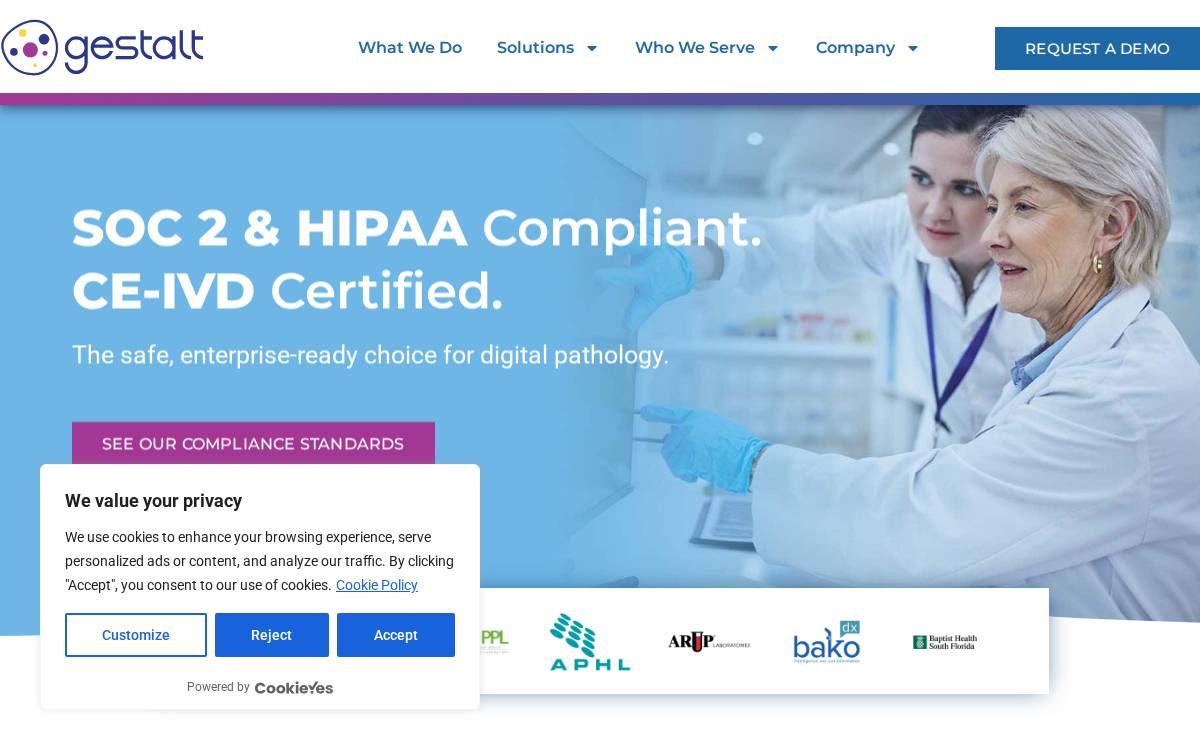 Gestalt Diagnostics website preview