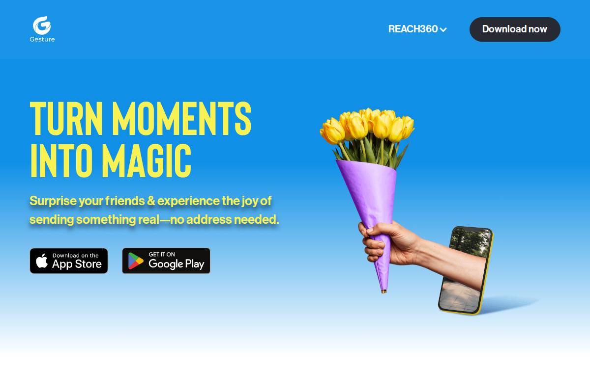 Gesture website preview