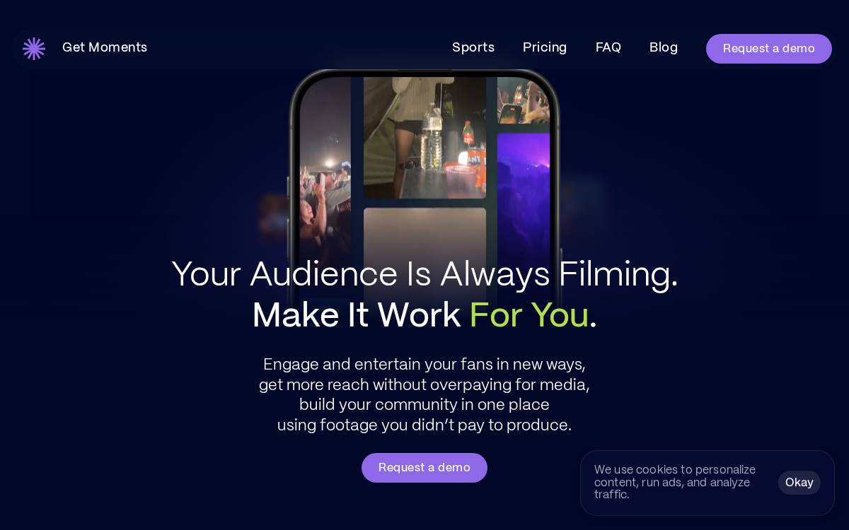 Get Moments website preview