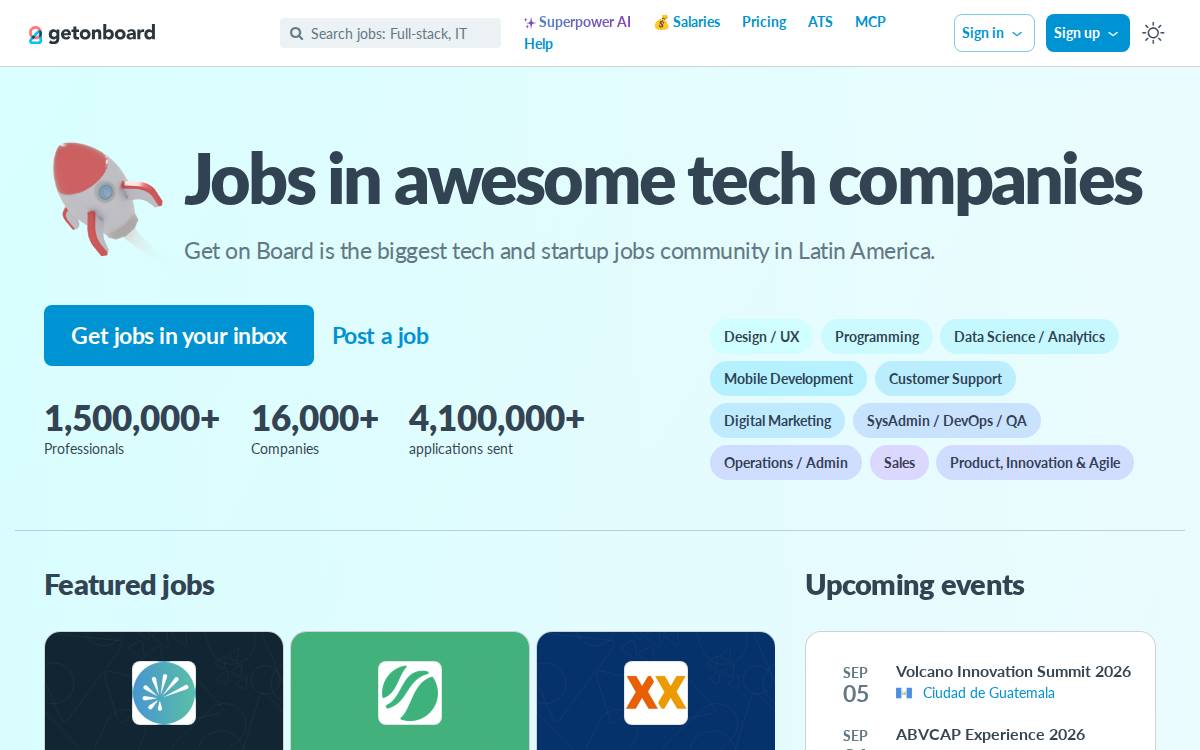 Get on Board website preview