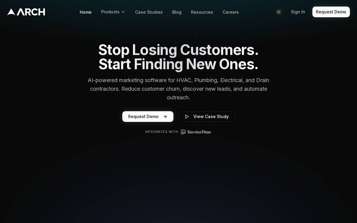 Getarch website preview