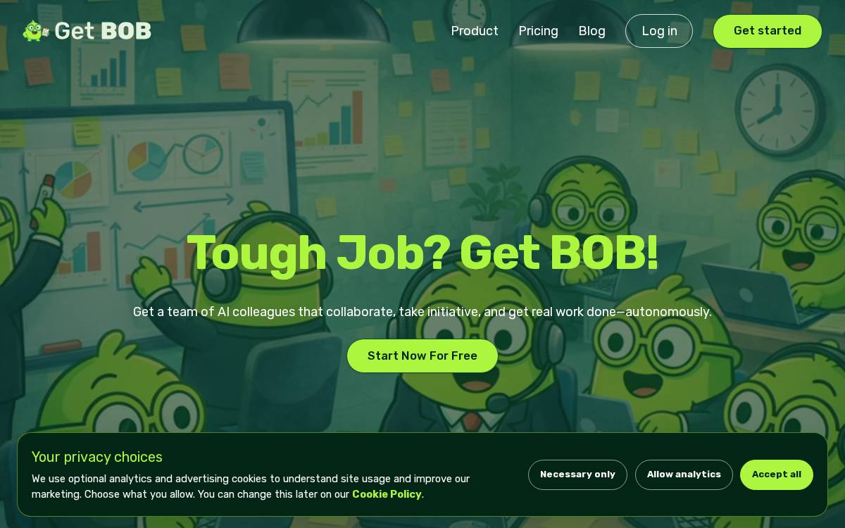 Getbob website preview