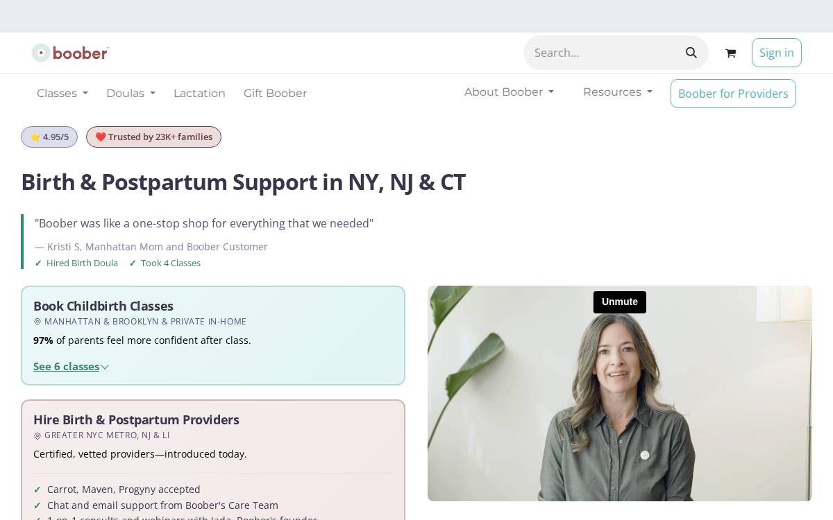 Getboober website preview