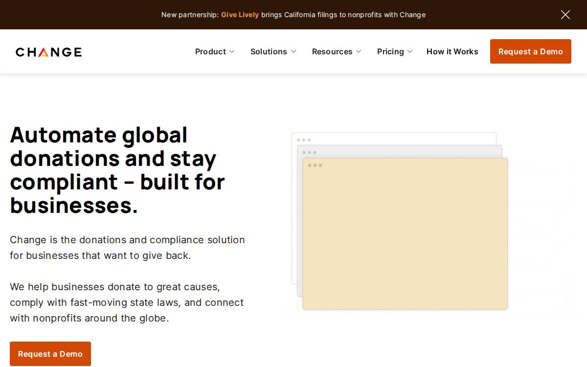 GetChange website preview