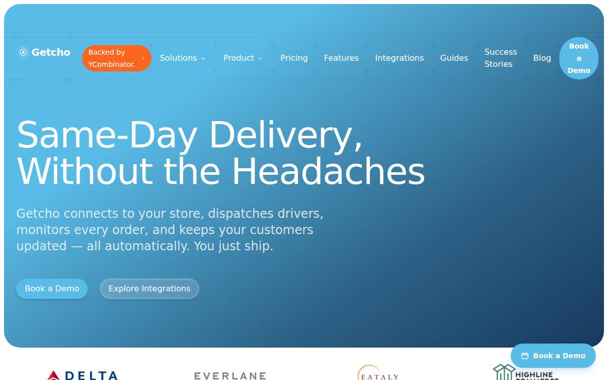Getcho website preview