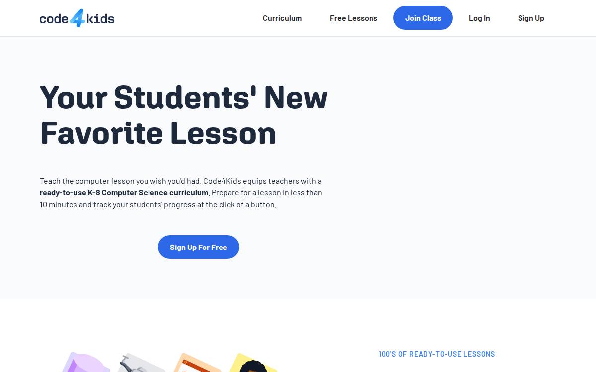 Getcode4Kids website preview