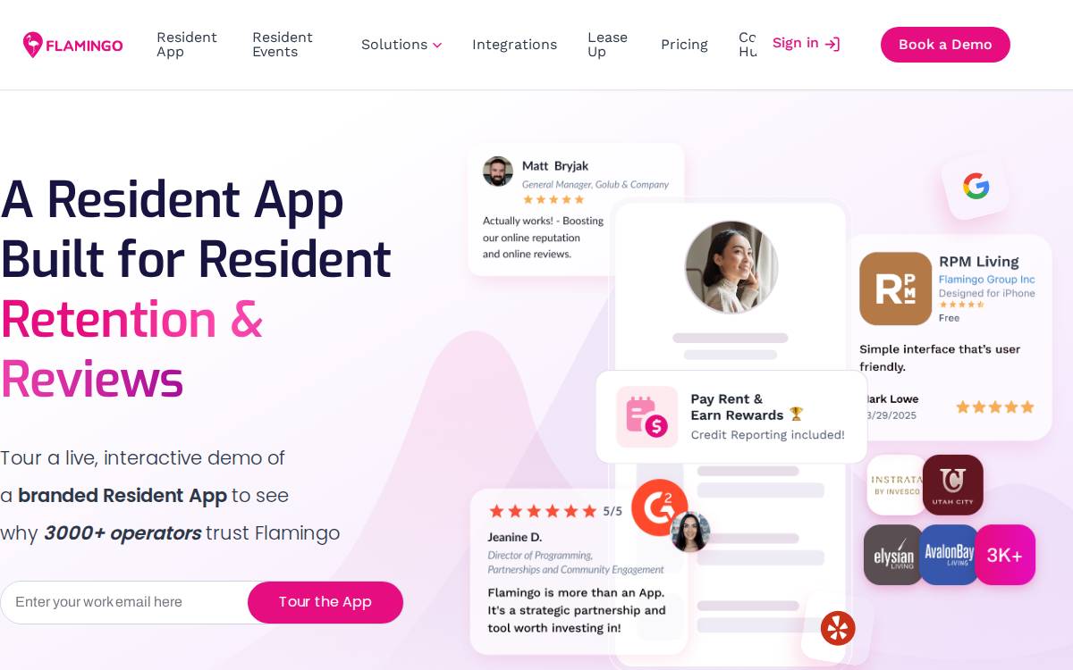 Getflamingo website preview