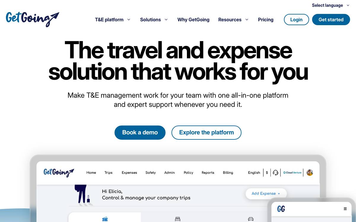 GetGoing website preview