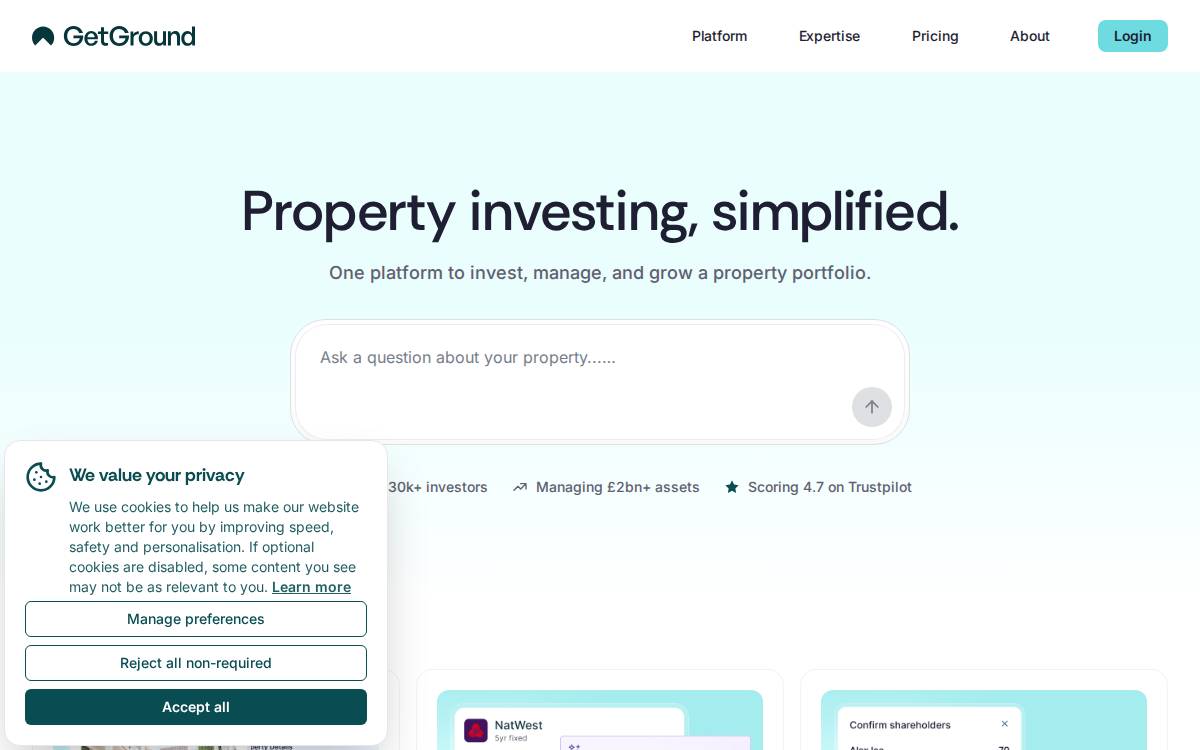 GetGround website preview