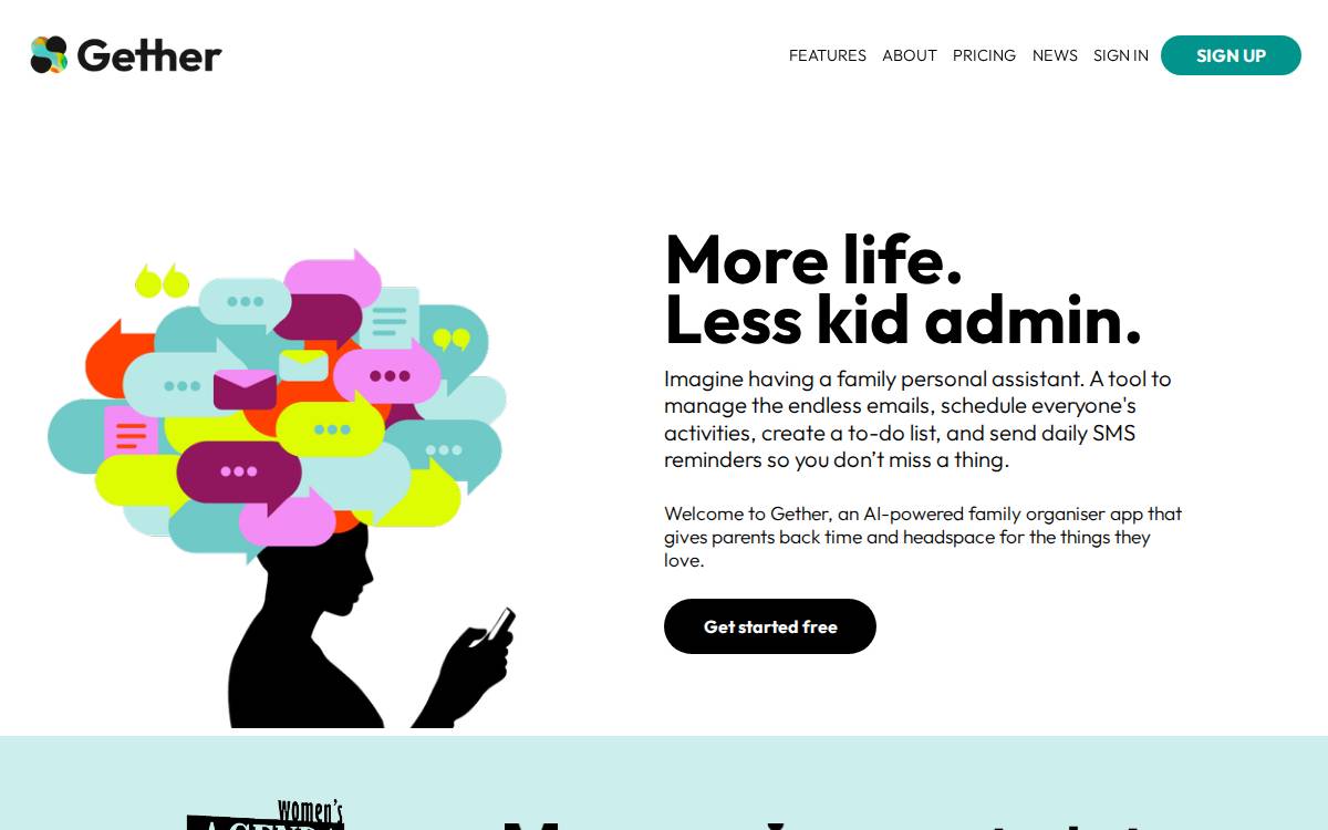 Gether website preview