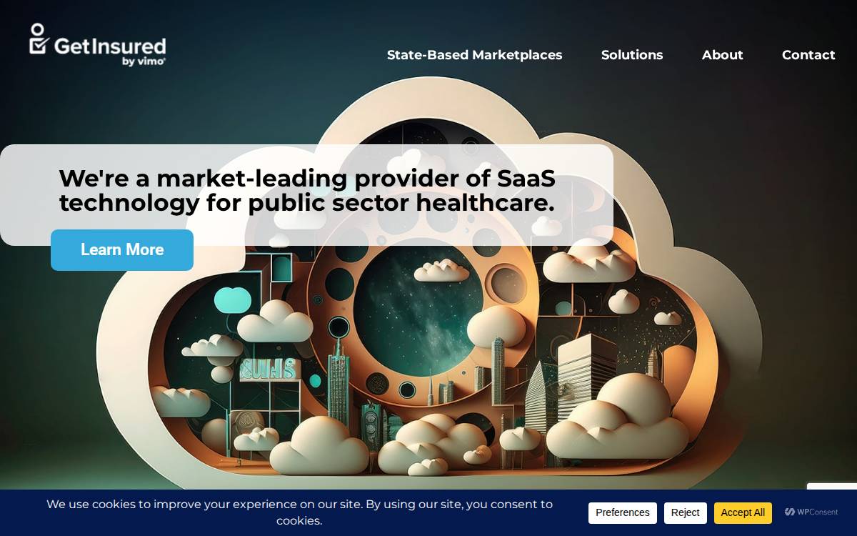 Getinsured website preview