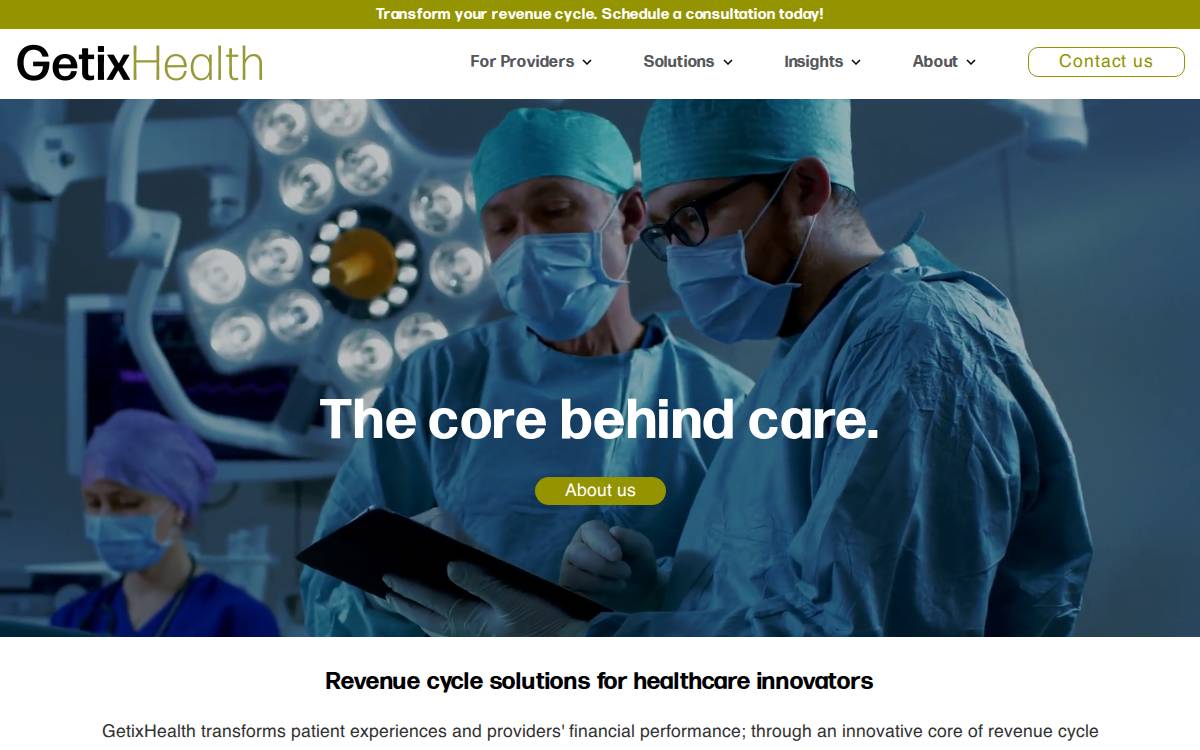 Getixhealth website preview