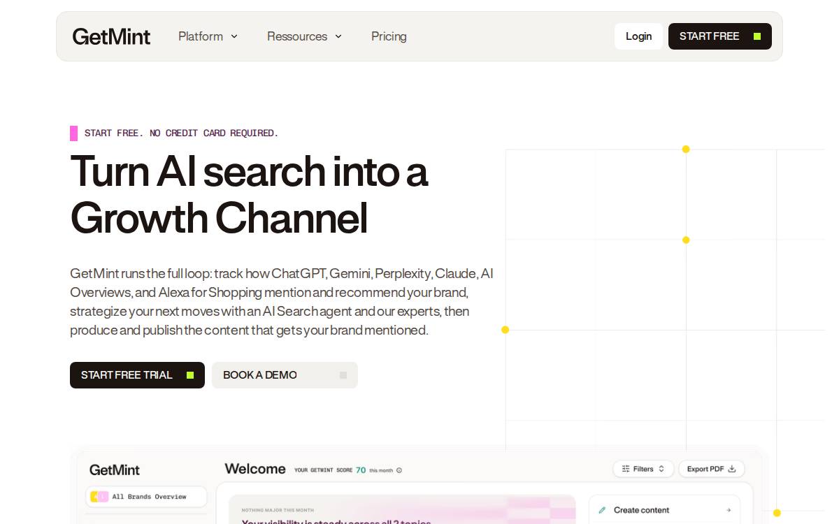 GetMint website preview