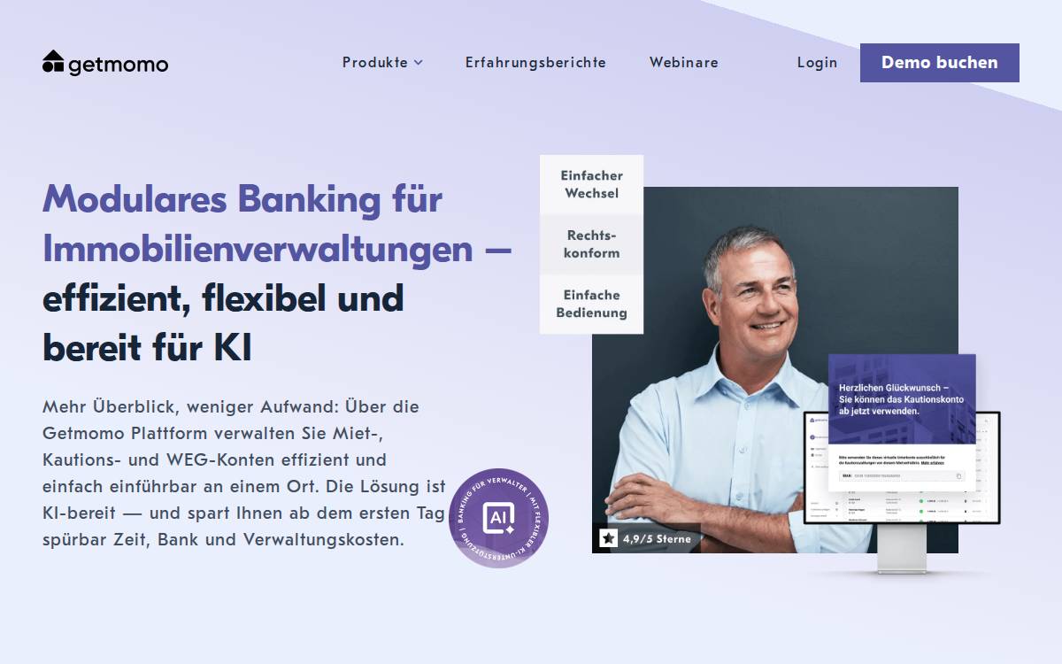 Getmomo website preview