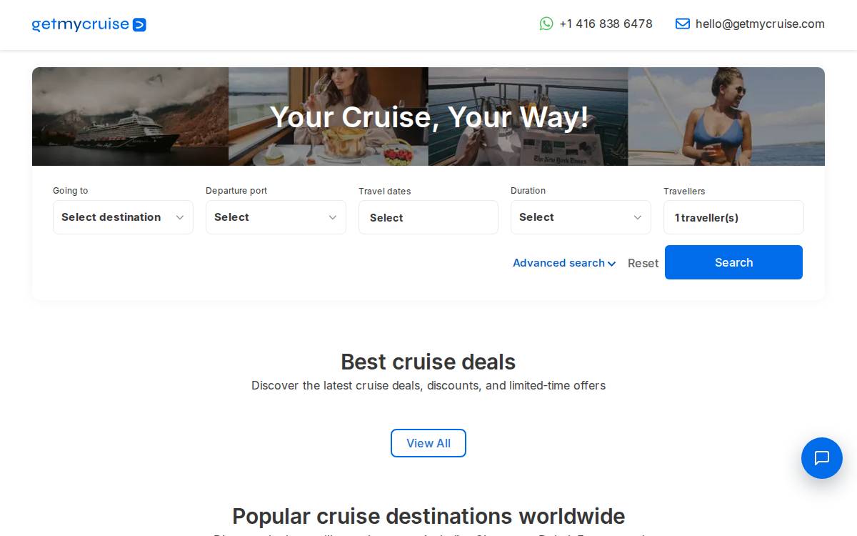 GetMyCruise website preview