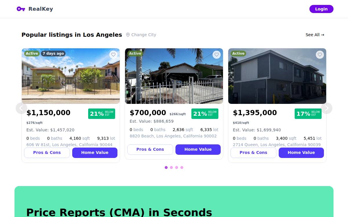 Getmyhome website preview