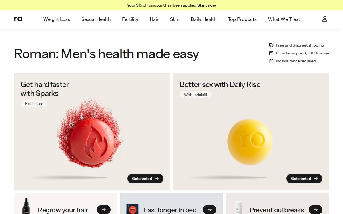 Getroman website preview