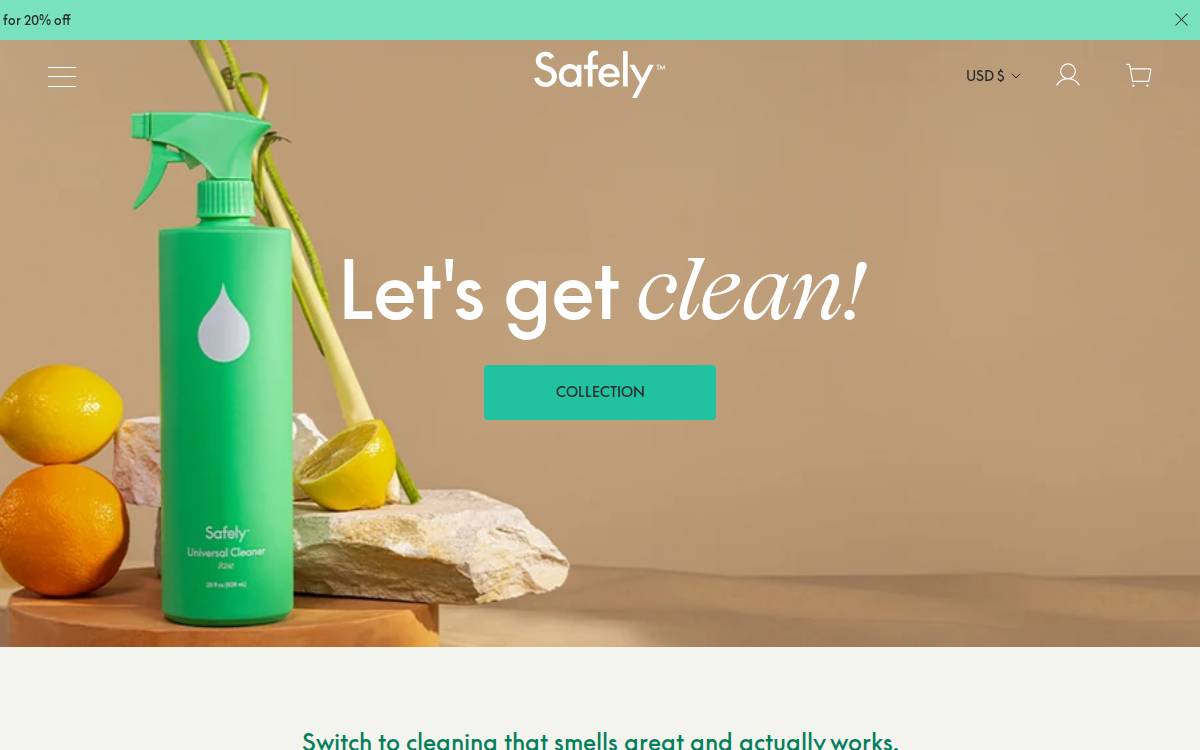 Getsafely website preview