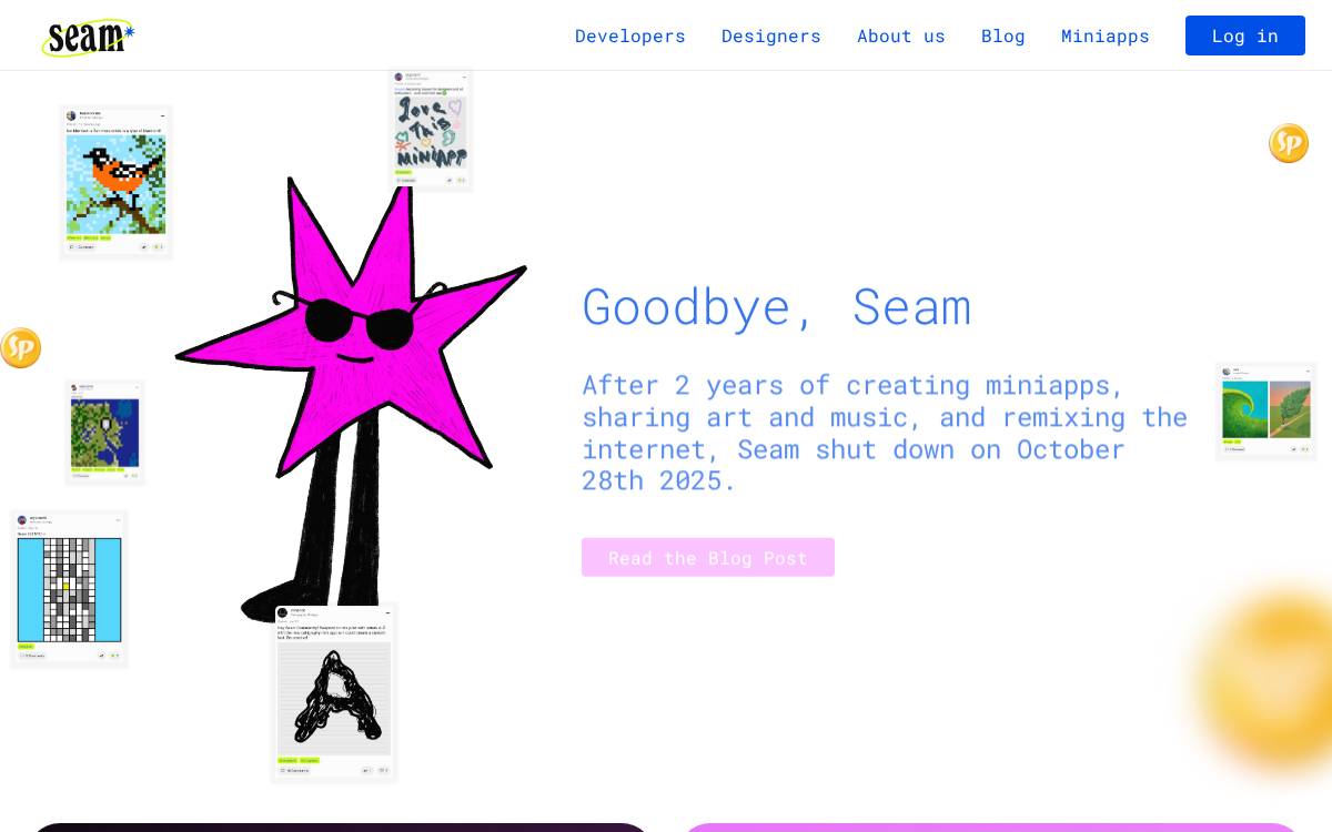Getseam website preview
