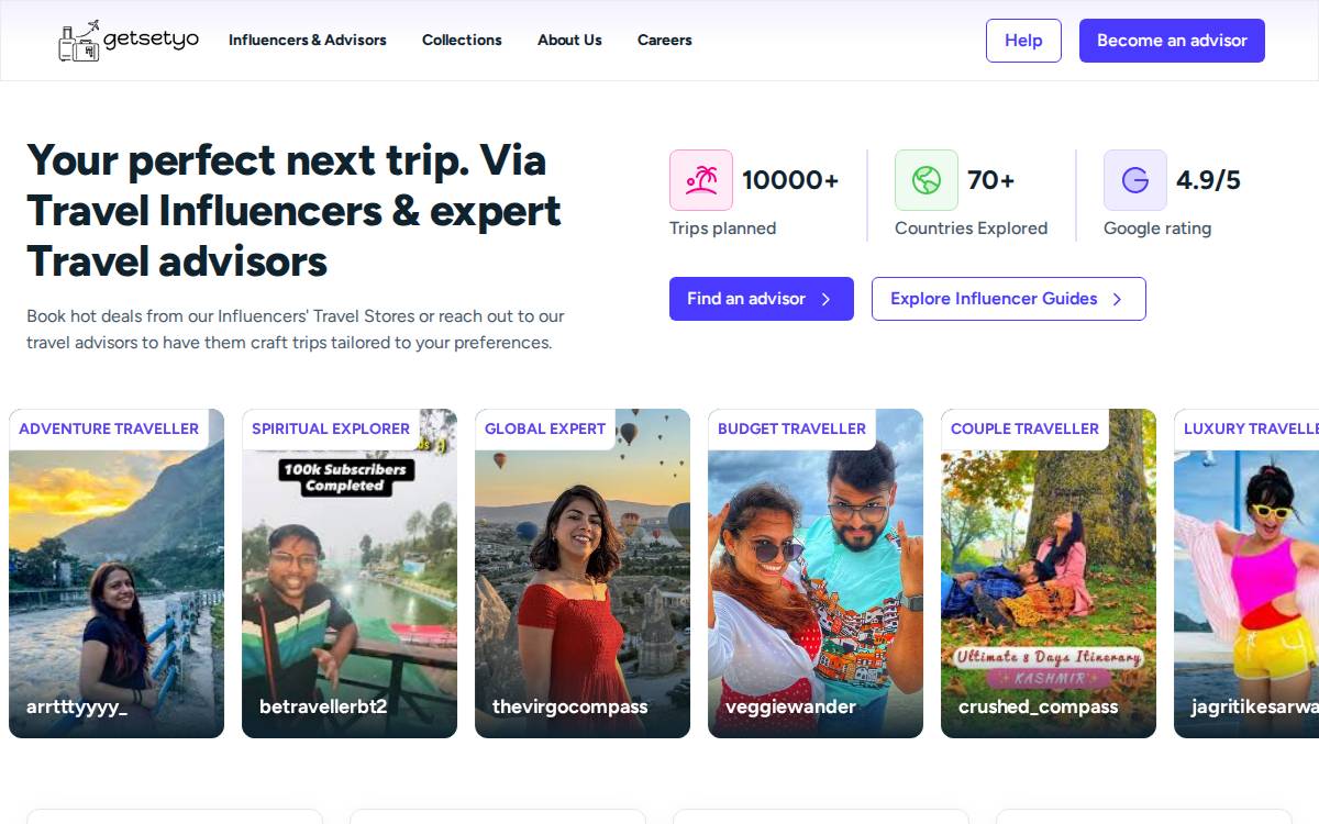 GetSetYo website preview