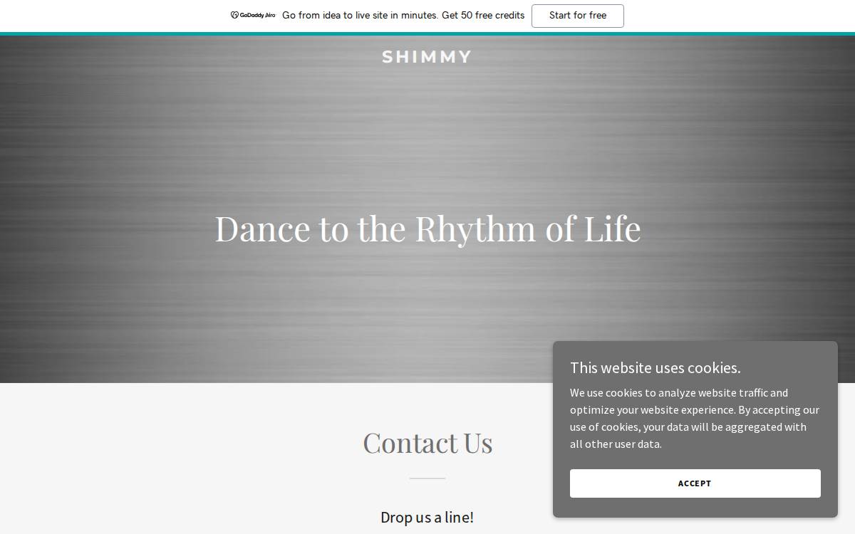 Getshimmy website preview