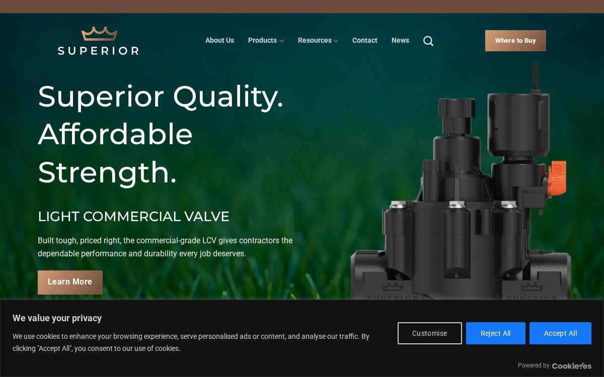 Getsuperior website preview
