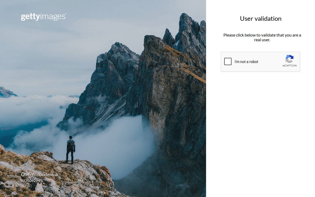 Getty Images, Inc. website preview