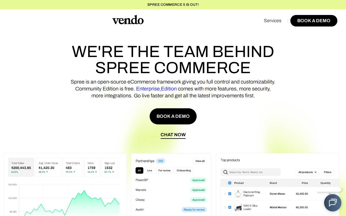 Getvendo website preview