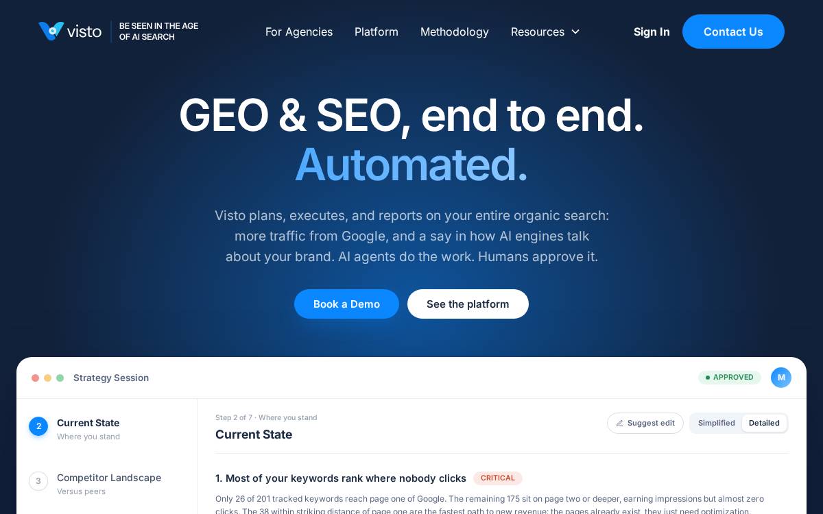 Getvisto website preview