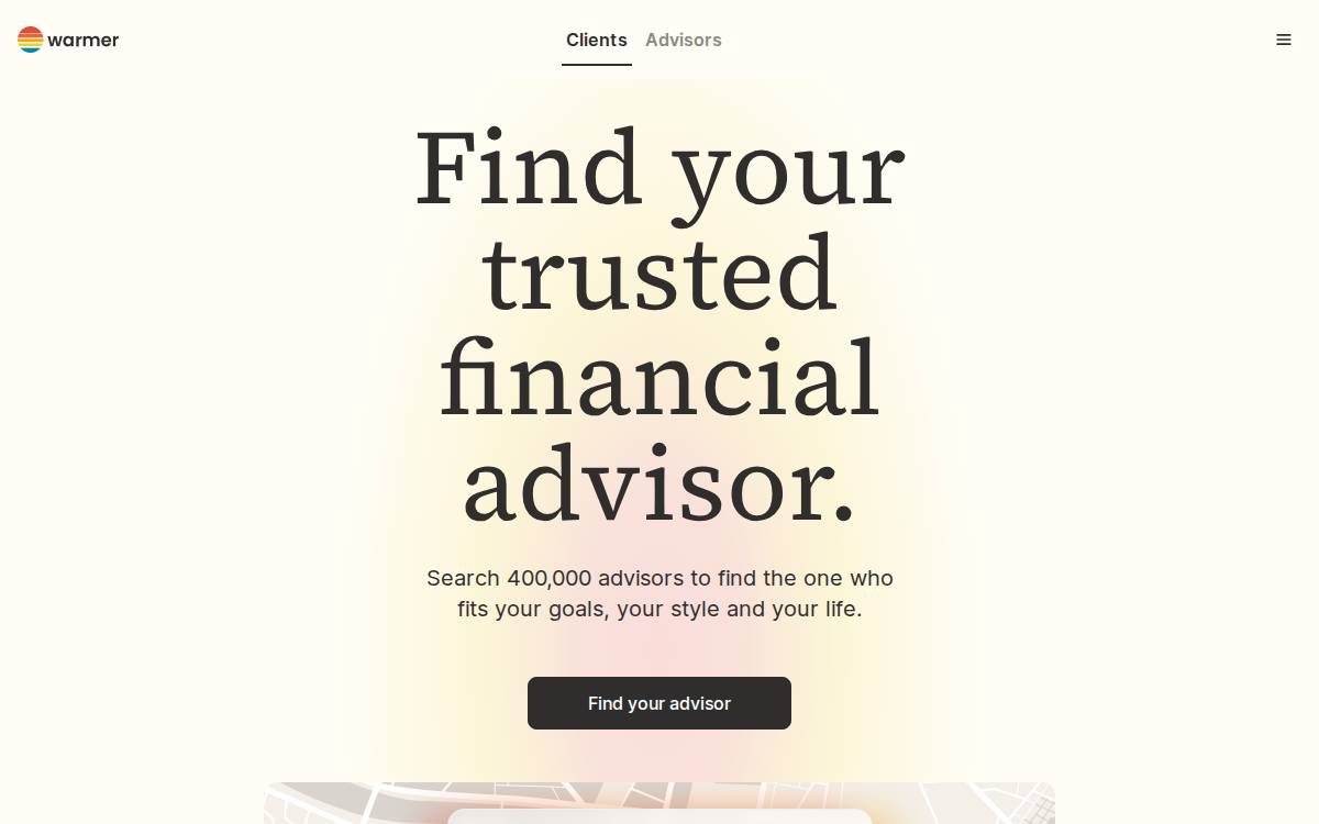 Getwarmer website preview