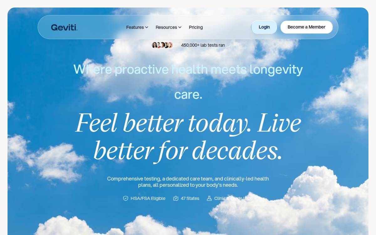 Geviti website preview